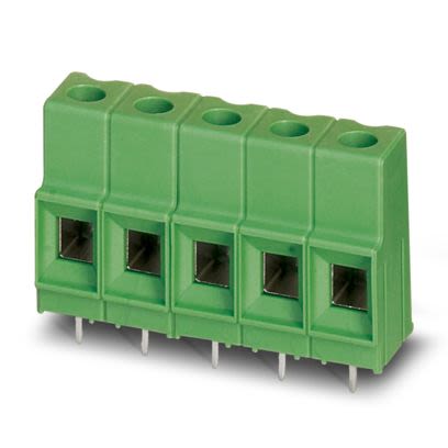 Phoenix Contact MKDSP Series PCB Terminal Block, 5-Contact, 10.16 mm Pitch, Wave Soldering Mount, 1 Row