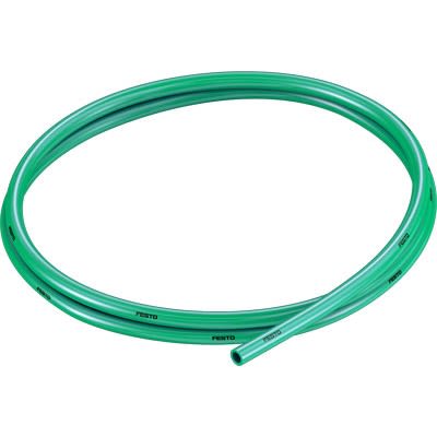 Festo Thermoplastic Elastomer, Flexible Tubing, 2 mm ID, 6 mm OD, Green
