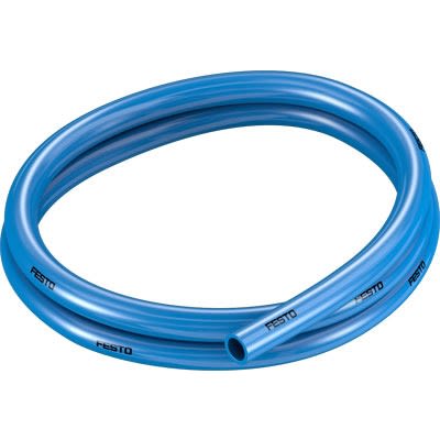 Festo Thermoplastic Elastomer, Flexible Tubing, 9.8 mm ID, 14 mm OD, Blue