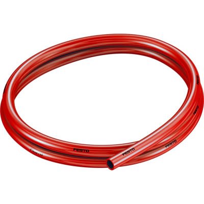 Festo Thermoplastic Elastomer, Flexible Tubing, 7 mm ID, 10 mm OD, Red