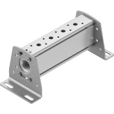 Festo VABM-B10 series 4 station NPT Manifold for use with Solenoid And Pneumatic Valve, 8026230