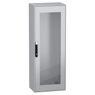 Schneider Electric NSY Series Black, Grey Sheet Steel General Purpose Enclosure, IP55, IK08 600 mm, 1600 mm, 400 mm