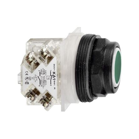 Schneider Electric 9001SK Series Push Button Switch, Spring Return, Panel, 30 mm Cutout, 1 NO, Red LED, IP66 600 V ac