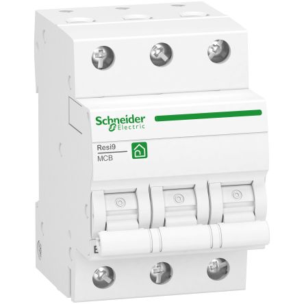 Schneider Electric Resi9 Resi9 Miniature Circuit Breaker, 3-Pole, 25A, Type B, 400V ac AC, 6 kA Breaking Capacity