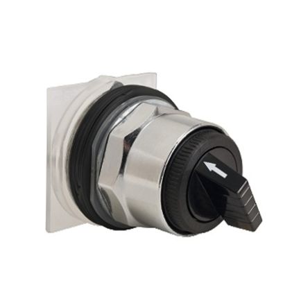 Schneider Electric Harmony 9001K Series 2 Position Selector Switch Head, 30 mm Cutout, Black