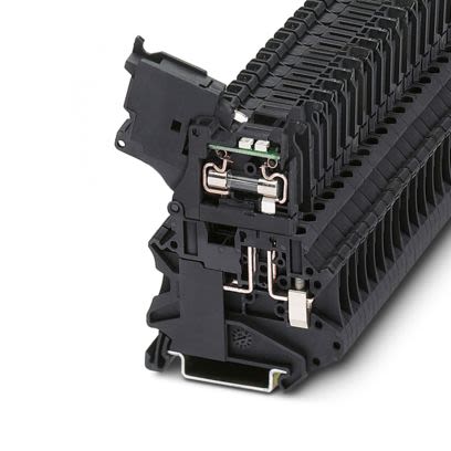 Phoenix Contact 1021497 10214 Series Fuse Modular Terminal Block Black, 0.14mm², 4-Level Fused, Screw, UL, ATEX, CCC,