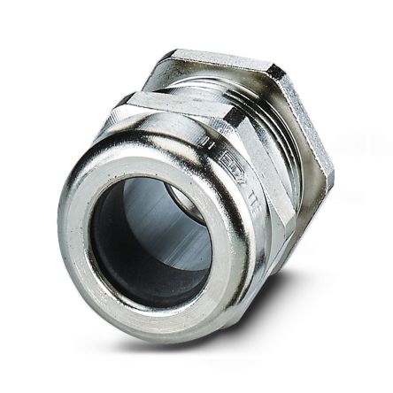 Phoenix Contact HC-M-KV Series Silver Nickel Plated Brass Cable Gland, M20 x 1.5 Thread, 6 mm min., 11 mm max., IP68