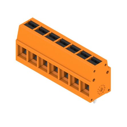 Weidmüller 2786580000 Series PCB Terminal Block, 7-Contact, 5 mm Pitch, Push-in, 1 Row