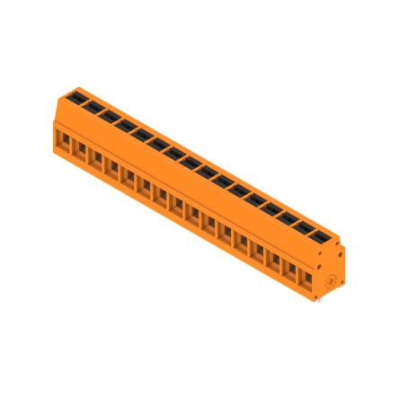 Weidmüller 2786690000 Series PCB Terminal Block, 16-Contact, 5 mm Pitch, Push-in, 1 Row