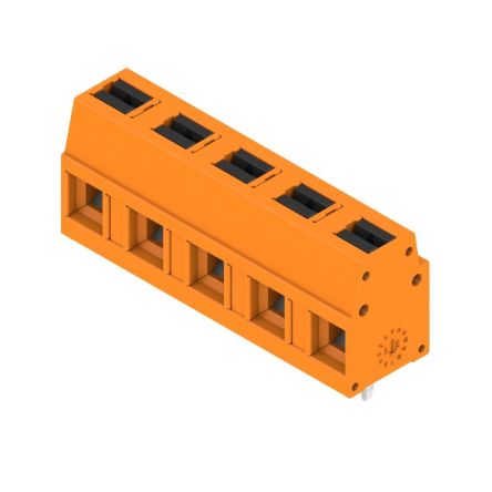 Weidmüller 2787600000 Series PCB Terminal Block, 5-Contact, 7.5 mm Pitch, Push-in, 1 Row