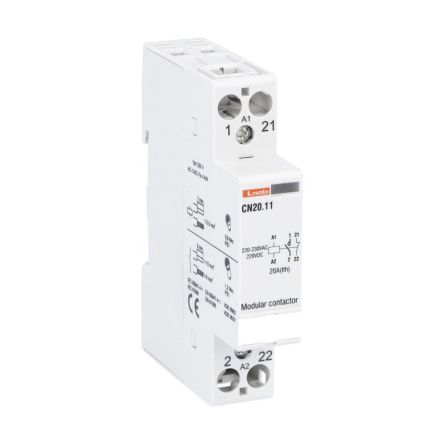 Lovato CN Contactor, 230V ac Coil, 2-Pole, 9 A, 4 kW 230V ac, 1 NO/1 NC, 400V ac