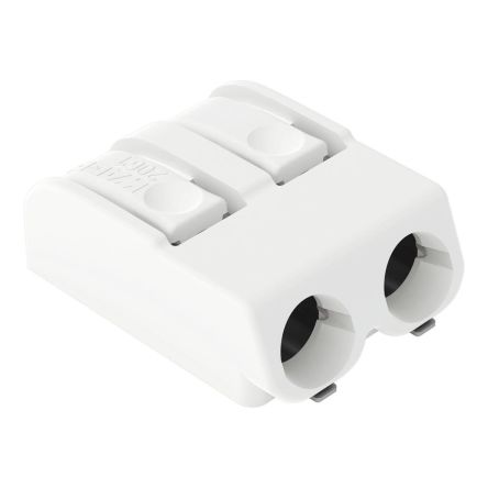 WAGO 2061 Series PCB PCB Terminal Block Female Cage Clamp, 2-Pole, 10A, 17.5 A, 2-Way