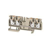 Weidmüller DIN Rail Terminal Block Beige, 4mm², 1-Level, Push-in