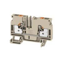 Weidmüller DIN Rail Terminal Block Dark Beige, 6mm², 1-Level, Push-in, IECEx/ATEX