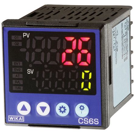 WIKA CS6H Panel Mount PID Temperature Controller 2 Input, 4 Output Relay 240V ac PID Controller