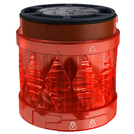 Schneider Electric XVU Series Red Flashing Effect Mounting Base, LED Bulb 24V ac/dc, AC/DC, IP65