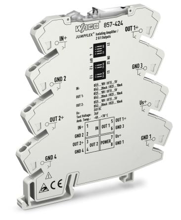 WAGO 857 Series Signal Conditioner, Current/Voltage Input, Current/Voltage Output, 24V dc Supply