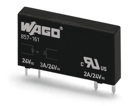 WAGO 857 Series Solid State Relay, 0.1 A Load, Plug-in Mount, 48 V dc Load, 30V dc Control