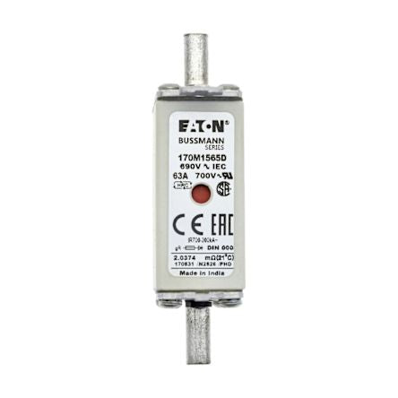 Eaton 63A Centred Tag Fuse NH000 690V