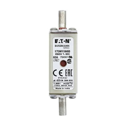 Eaton 80A Fuse 79 mm x 51 mm x 21 mm 690V