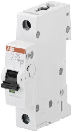 ABB System Pro M Compact System Pro M Compact Miniature Circuit Breaker, 1-Pole, 10A, Type C, 400V ac AC, 4.5 kA