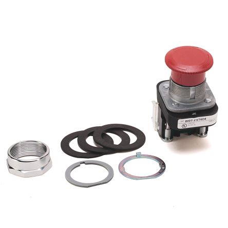 Allen Bradley 800T Series Push Button Switch, Panel, 30 mm Cutout, DPST