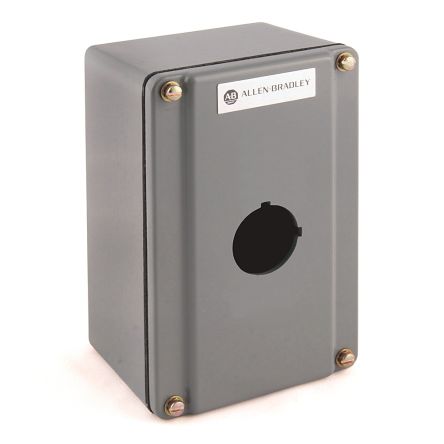 Allen Bradley Grey Plastic 800T Push Button Enclosure - 1 Hole 30 mm Diameter