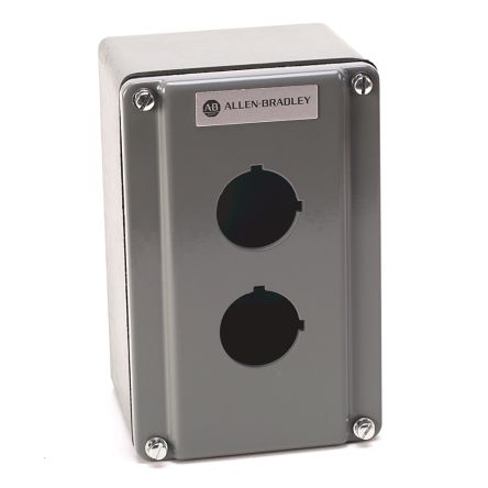 Allen Bradley Grey Plastic 800T Push Button Enclosure - 4 Hole 30 mm Diameter