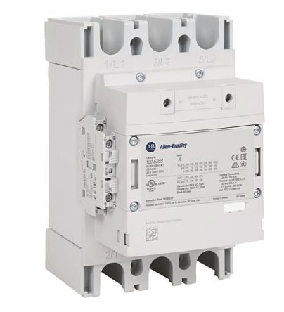 Allen Bradley 100-E Contactor, 100V dc, 250 V dc Coil, 3-Pole, 370 A, 200 kW 250V dc, 1 NO/1 NC, 400V ac
