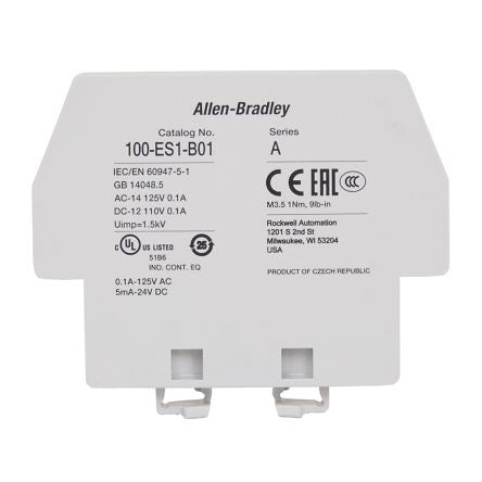 Allen Bradley Auxiliary Contact, 3 Contact, 3 NO/3 NC, Panel, 10 A, 600V, 100-ES3-11