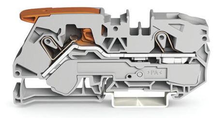 WAGO 2116-1201 Feed Through Terminal Block Grey, 16mm², 1-Level, Cage Clamp, IECEx/ATEX