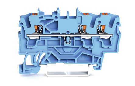 WAGO 2202-1304 Feed Through Terminal Block Blue, 2.5mm², 1-Level, Cage Clamp, IECEx/ATEX