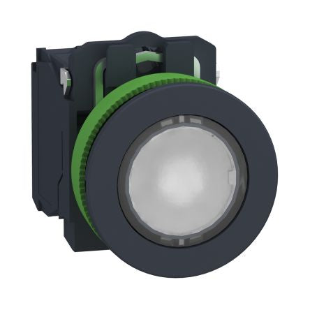 Schneider Electric XB5 Series Illuminated Push Button Switch, Panel Mount, 30 mm Cutout White, SPDT