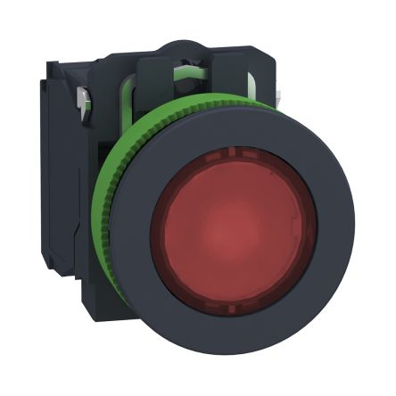 Schneider Electric XB5 Series Illuminated Push Button Switch, Panel Mount, 30 mm Cutout Red, SPDT, IP66, IP67, IP69,