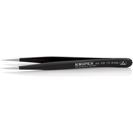 Knipex 110mm Stainless Steel Pointed ESD Safe Tweezer