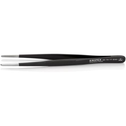 Knipex 145mm Stainless Steel Blunt ESD Safe Tweezer