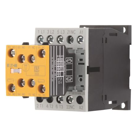 Eaton DILMS Contactor, 24V dc Coil, 3-Pole, 9 A, 4 kW 24V dc, 2 NO, 400V ac