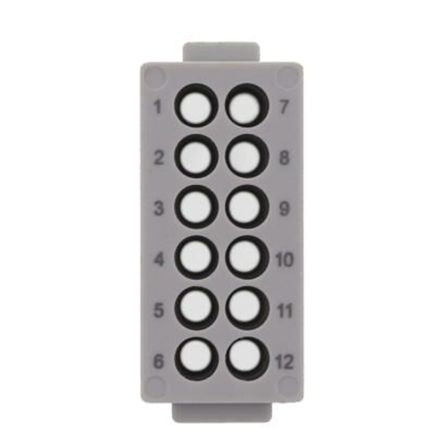 Phoenix Contact HC-M-12 Series Heavy Duty Power Connector Module, 12-Contact, 1 Row, 1414354