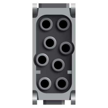 Phoenix Contact HC-M-08 Series Heavy Duty Power Connector Module, 8-Contact, 2 Row, 1414370
