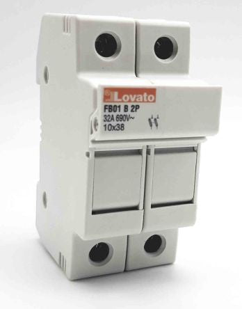 Lovato 32A Rail Mount Fuse Holder for 10 x 38 mm, 2P-Pole, 690V ac
