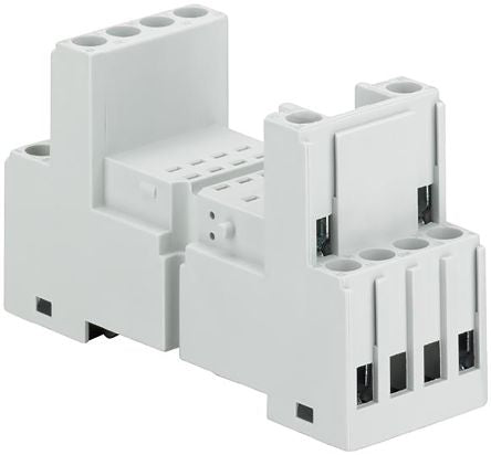 ABB CR-M4SS 8 Way 250V Door Mount Relay Socket, for use with 2 or 4 c/o (SPDT) Contacts CR-M Relays
