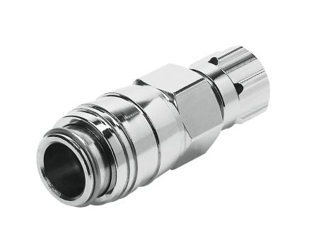 Festo Brass Pneumatic Quick Connect Coupling, Female