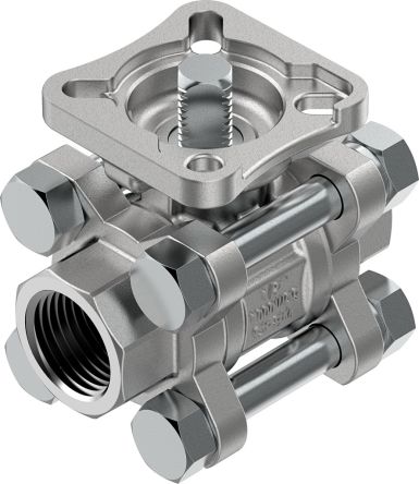 Festo Rod Lever Pneumatic Manual Control Valve VZBE Series, NPT 1/2 in NPT, 4809117