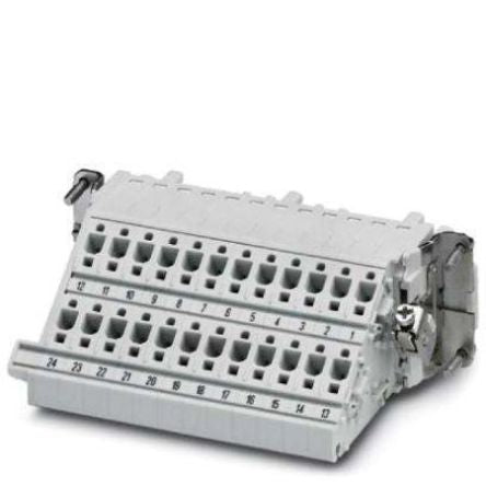 Phoenix Contact Heavy Duty Power Connector, DIN Rail, Push-in, 24 Way, 16A, Not Applicable Female, 500V