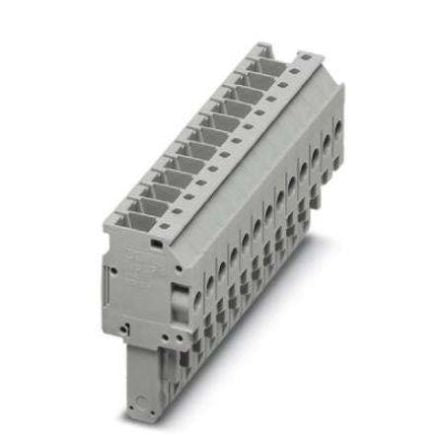 Phoenix Contact Combi Pluggable Solutions Series DIN Rail Terminal Block, 13-Way, 10AWG, 24 AWG Wire, 32A Screw
