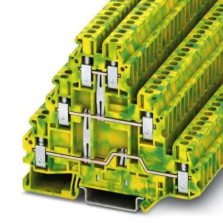 Phoenix Contact 6-Way DIN Rail Ground Terminal Block, 4mm², 12AWG, 26 AWG Wire, Screw, Polyamide Housing