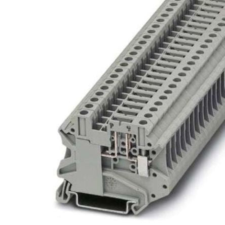 Phoenix Contact 3046168 UT Series Disconnect Terminal Block Grey, 0.14mm², 6 mm², 1-Level, Screw