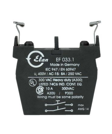 Schmersal EF033.1 Series Contact Block, 230V ac, 2 NO