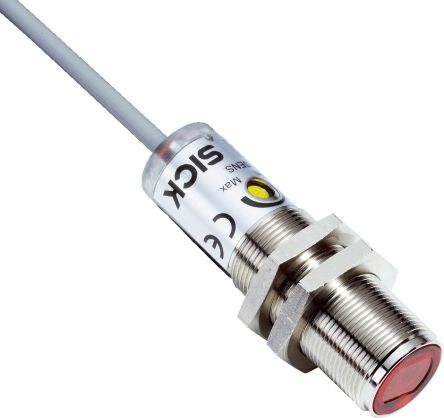 SICK Background Suppression Photoelectric Sensor, Barrel Sensor