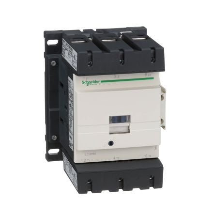 Schneider Electric TeSyS D Contactor, 380V ac Coil, 3-Pole, 150 A, 75 kW, 1 NO/1 NC